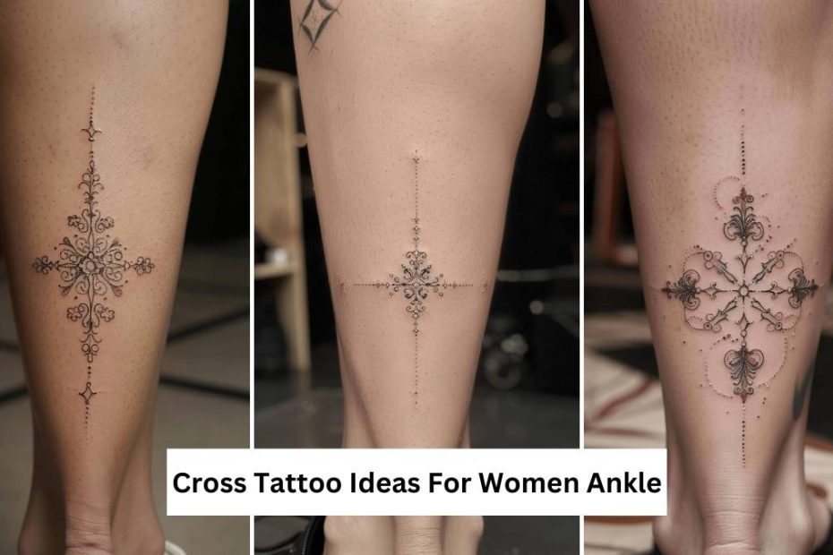 Cross Tattoo Ideas For Women Ankle