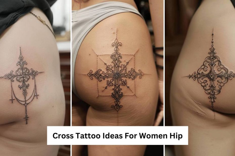 Cross Tattoo Ideas For Women Hip