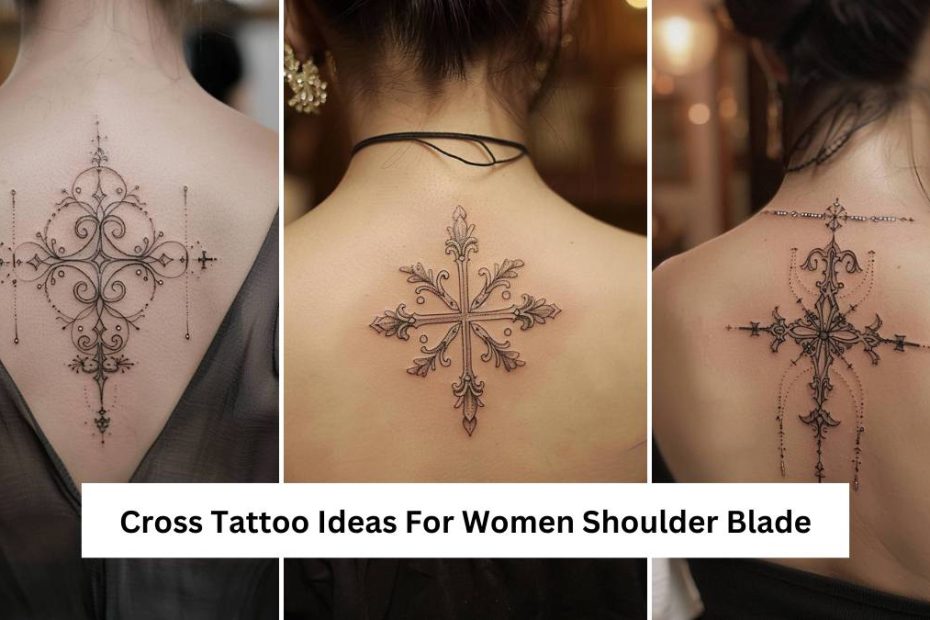 Cross Tattoo Ideas For Women Shoulder Blade