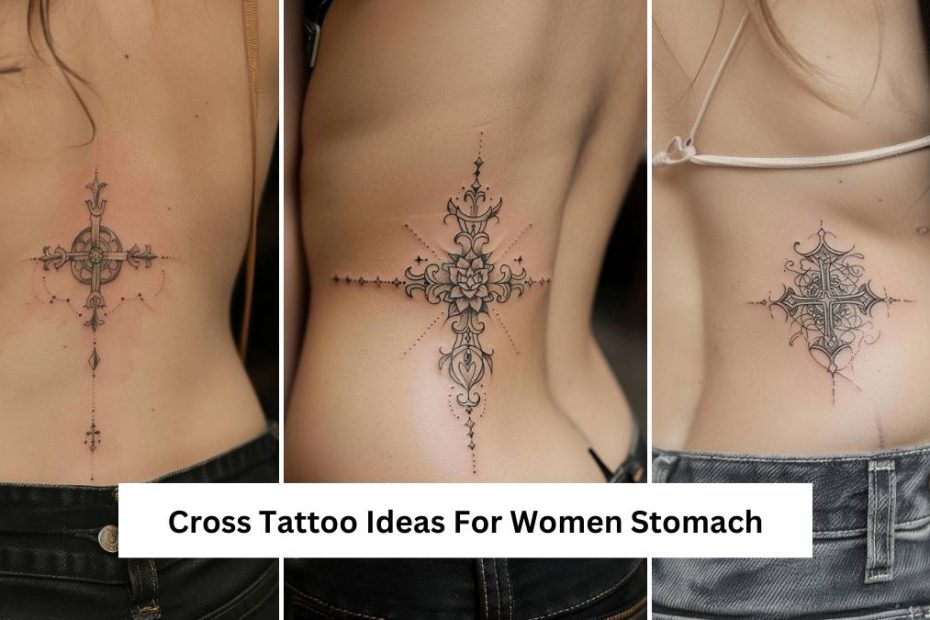 Cross Tattoo Ideas For Women Stomach